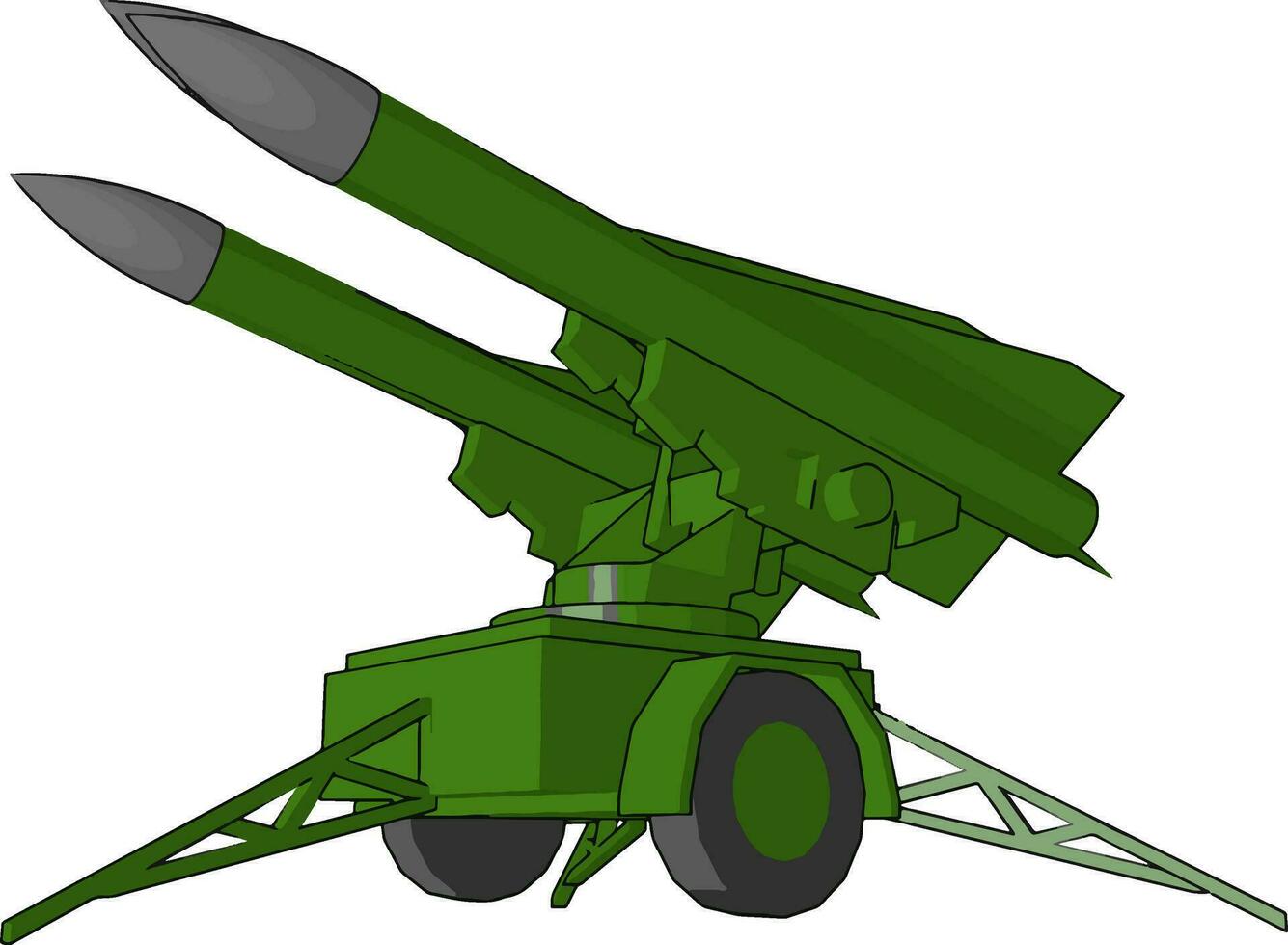 uma poderoso explodindo arma míssil vetor ou cor ilustração
