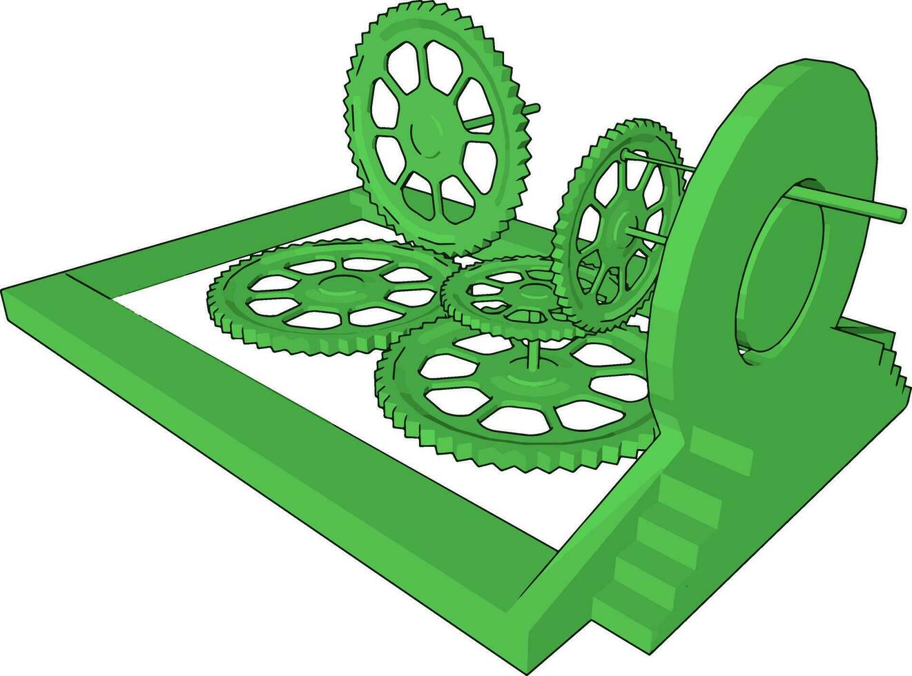 roda dentada dentro bicicleta vetor ou cor ilustração