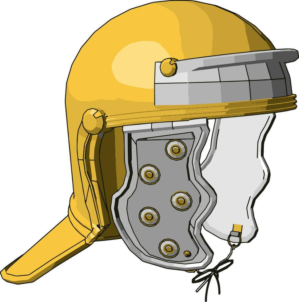 amarelo bombeiro capacete vetor ilustração em branco fundo