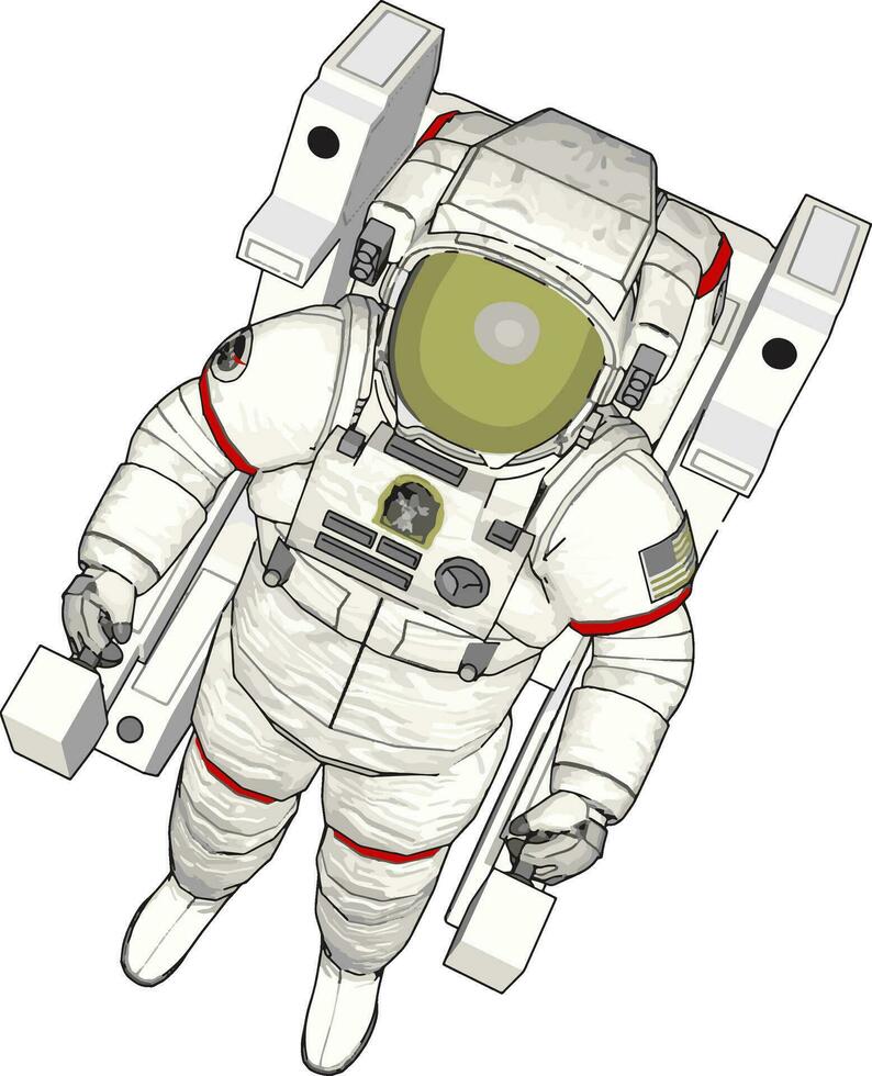 vetor ilustração do a astronauta branco fundo