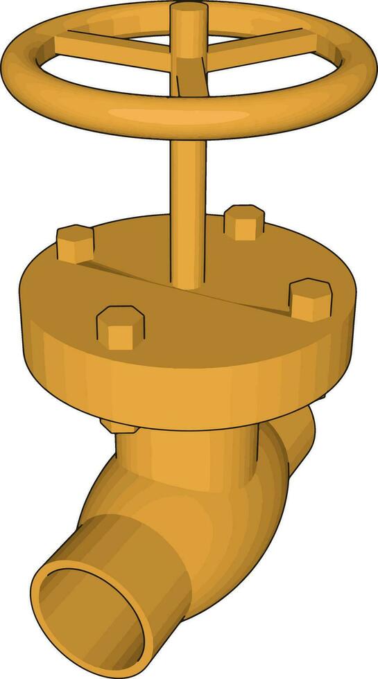 flange laranja, ilustração, vetor em fundo branco.