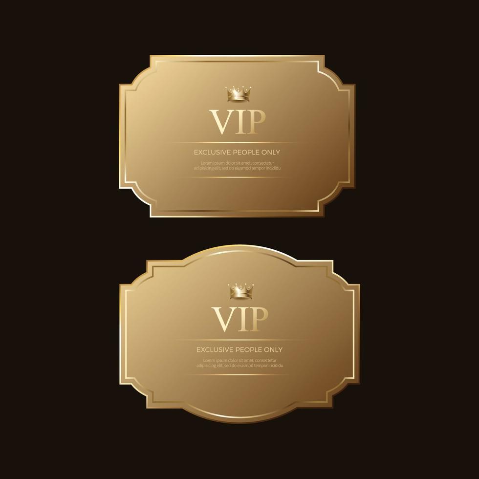 emblemas e etiquetas de ouro premium de luxo vetor premium