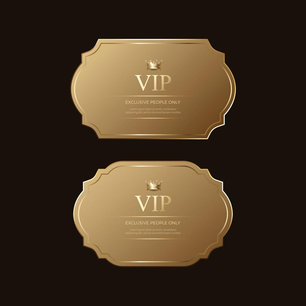 emblemas e etiquetas de ouro premium de luxo vetor premium