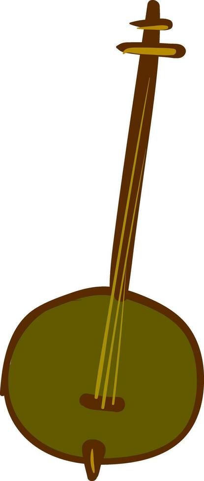 a Oliva colori banjo, vetor cor ilustração.