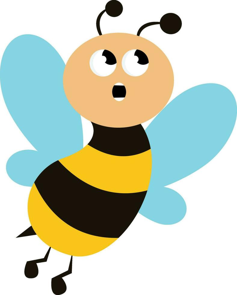 surpreso abelha vetor ou cor ilustração