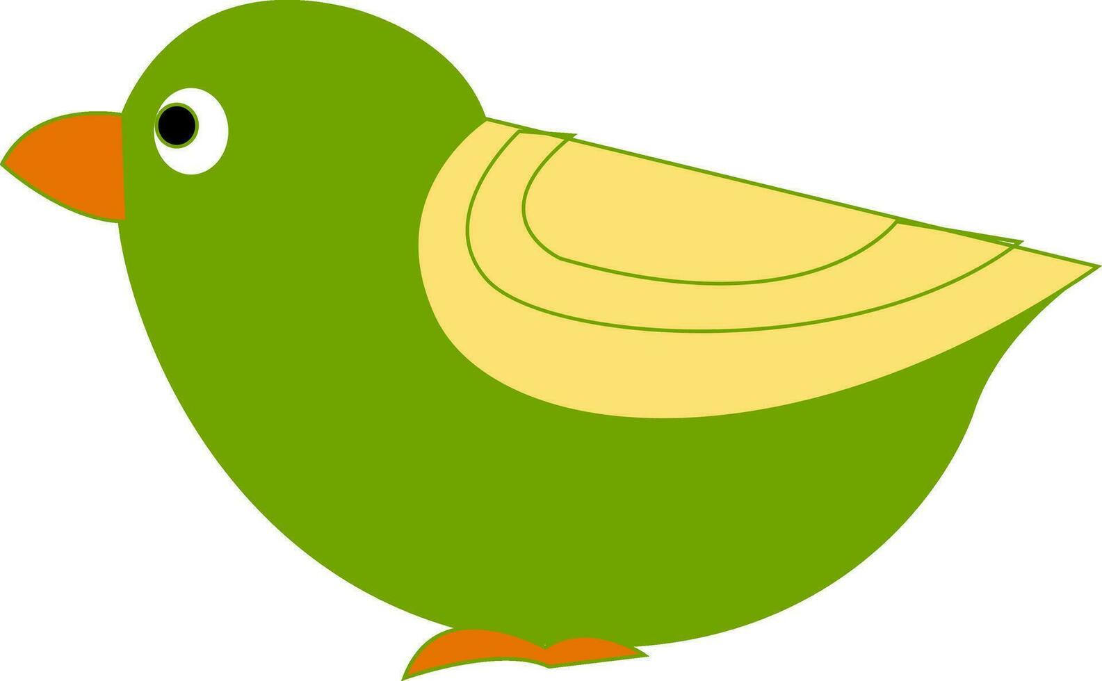 uma pequeno verde pássaro vetor ou cor ilustração