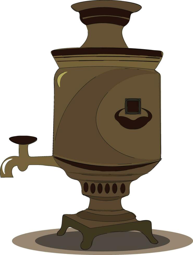 a antigo olhando samovar vetor ou cor ilustração