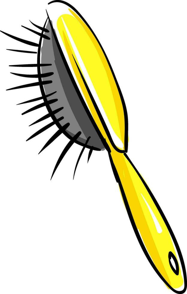 uma moderno amarelo escova de cabelo vetor ou cor ilustração