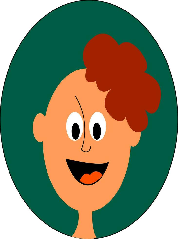 clipart do a face do uma rindo garoto, vetor ou cor ilustração.