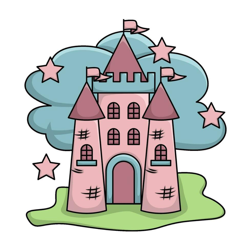 Palácio com Estrela ilustração vetor