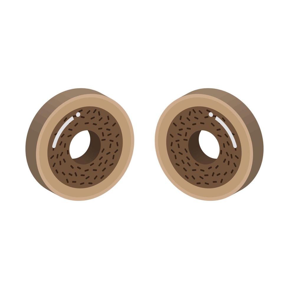 donut ilustrado em fundo branco vetor