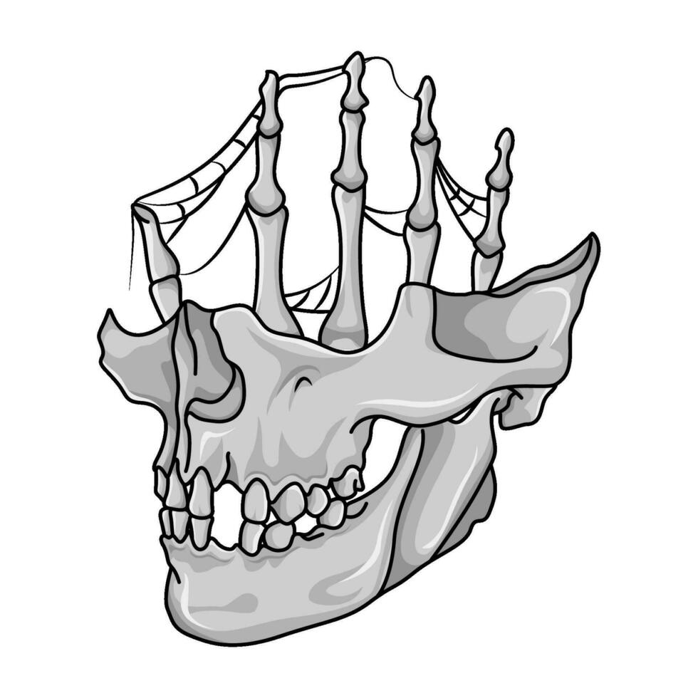 osso humano dia das Bruxas ilustração vetor