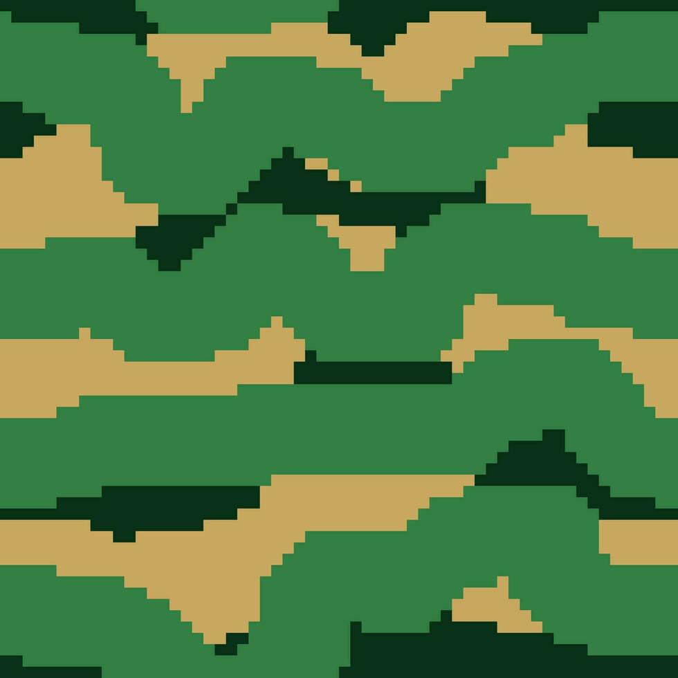 uma pixel estilo fundo com verde e Castanho listras vetor