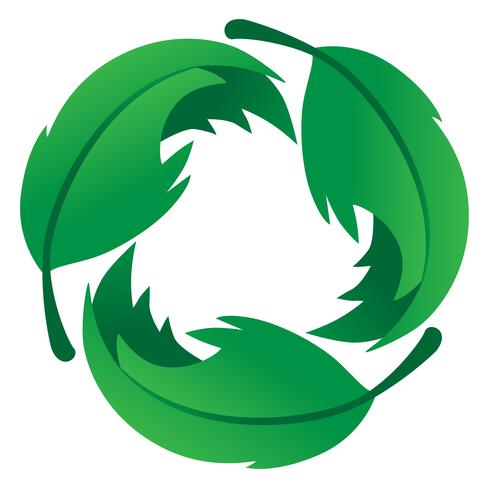 vetor de logotipo eco amigável folha