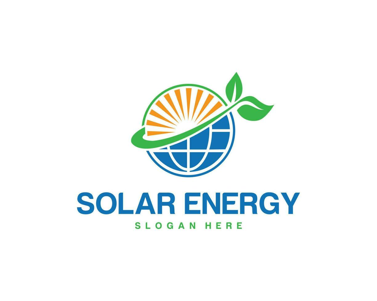 solar tecnologia logotipo Projeto idéia vetor conceito ícone modelo.