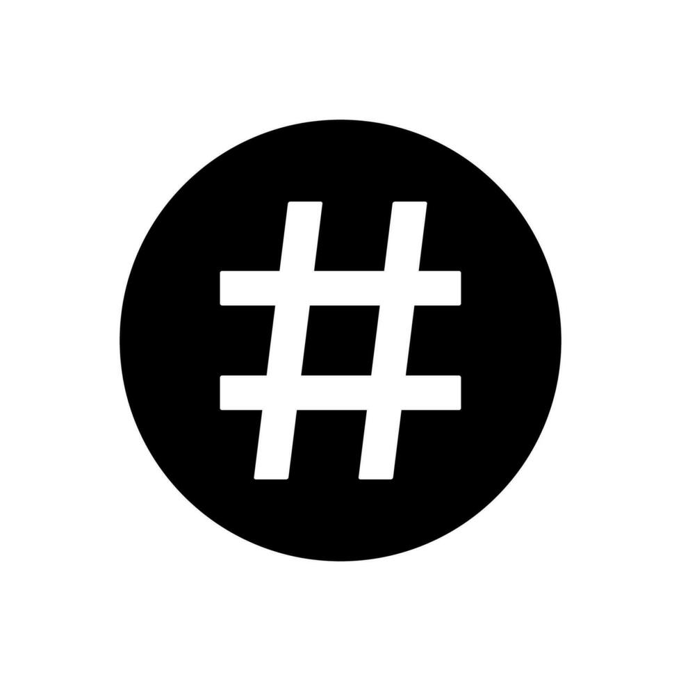 hashtag ícone Projeto vetor modelo