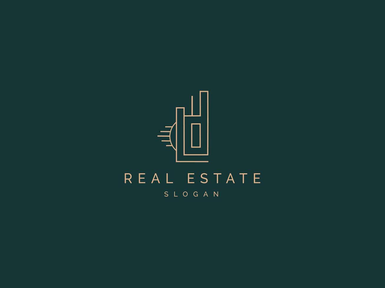 real Estado logotipo moderno estilo linha arte vetor elemento. casa arquitetura construção logotipo símbolo Projeto modelo. pode estar usar para marketing, apartamento ou companhia negócios.