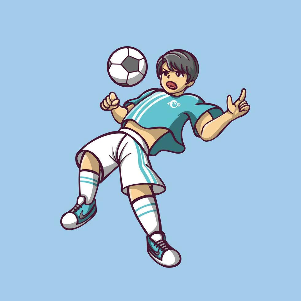 futebol jogador personagem desenho animado vetor