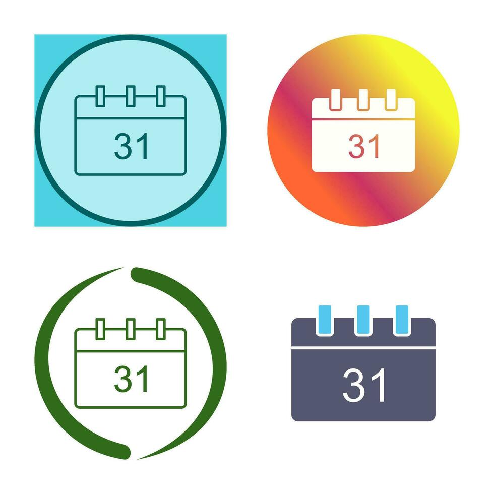 ícone de vetor de calendário exclusivo