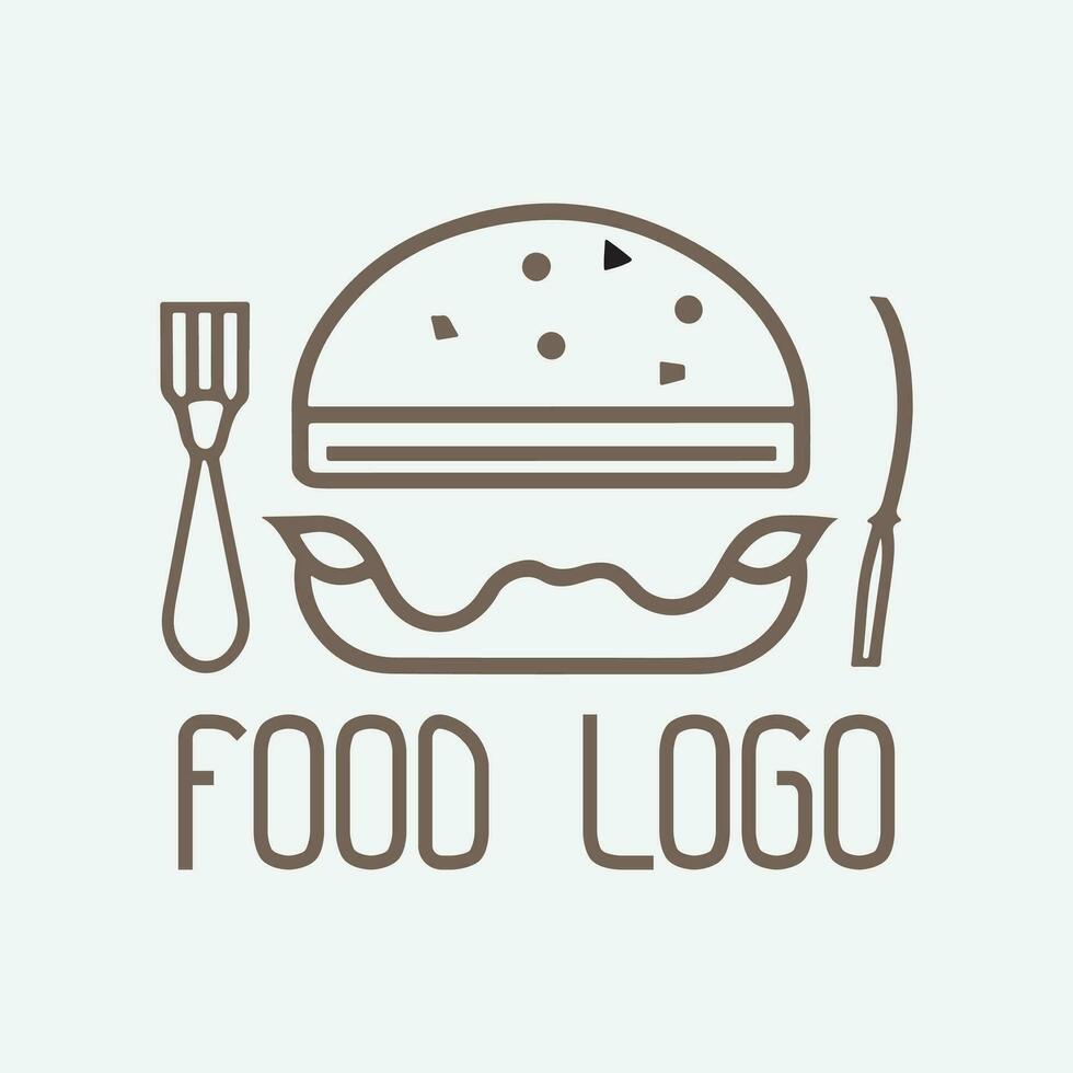 design de logotipo de alimentos vetor