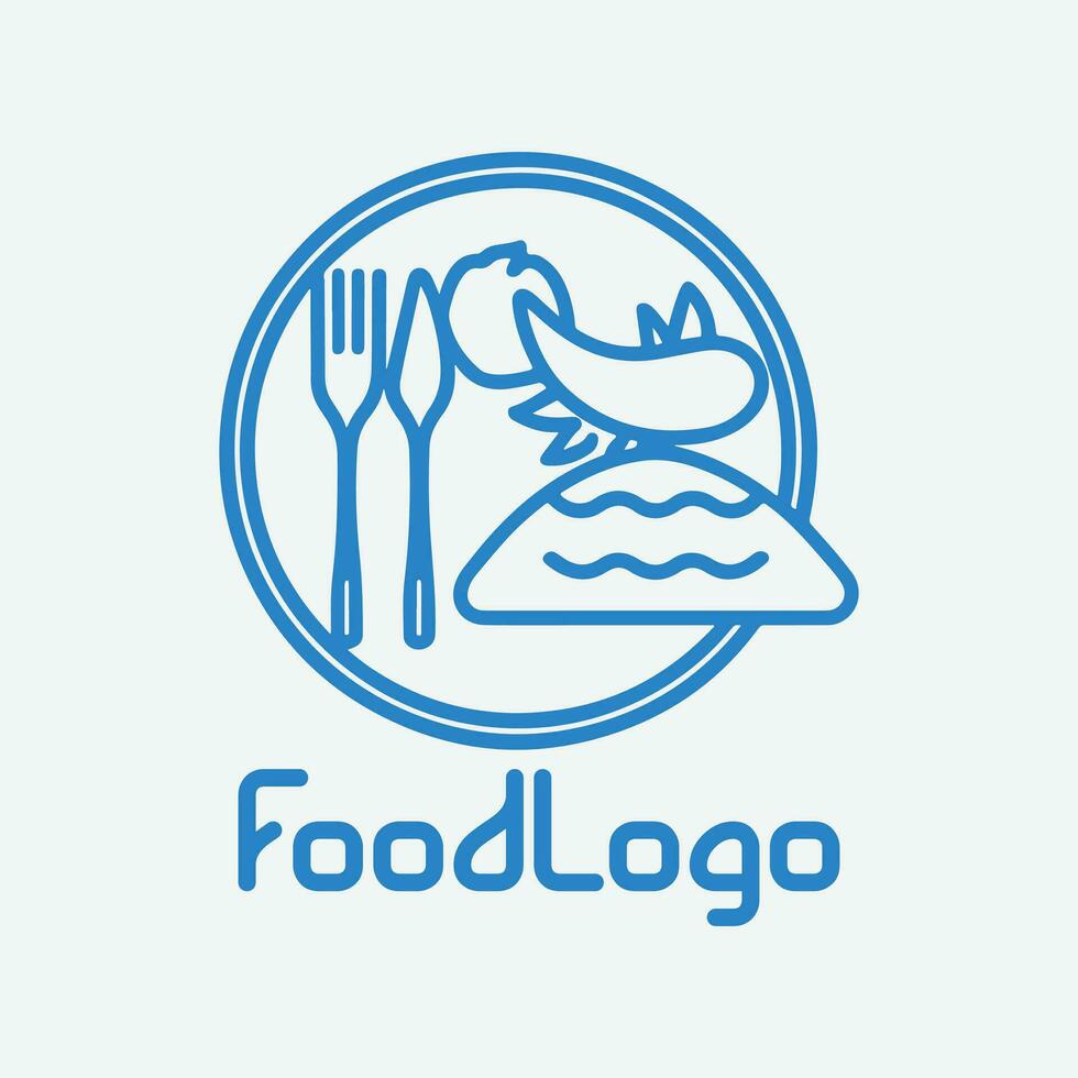 design de logotipo de alimentos vetor