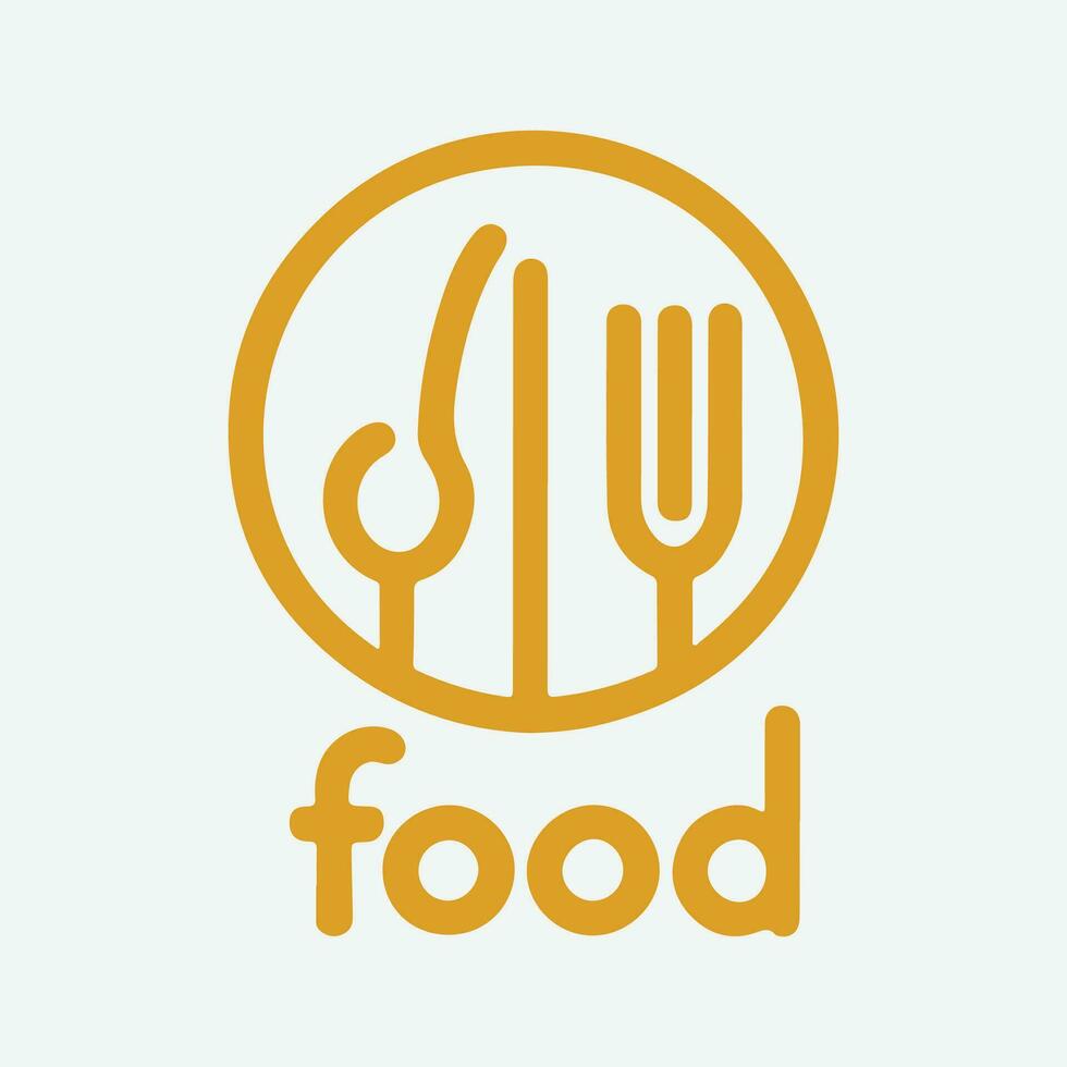 design de logotipo de alimentos vetor