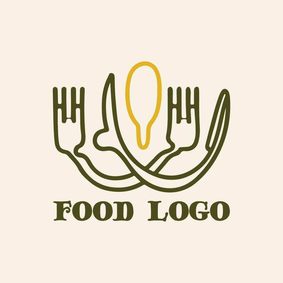 Comida logotipo Projeto vetor imagem