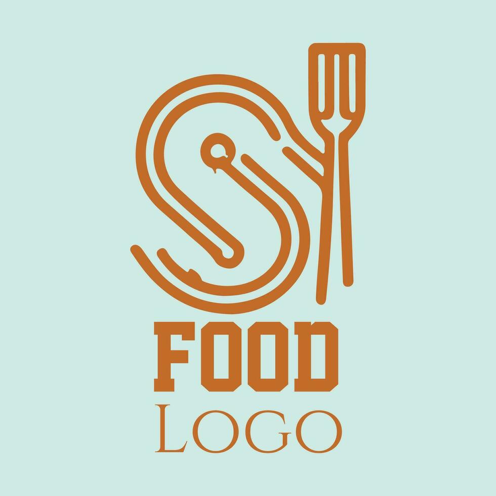 Comida logotipo Projeto vetor imagem