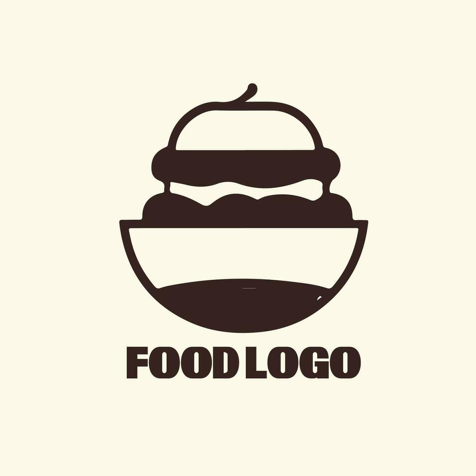 Comida logotipo Projeto vetor imagem