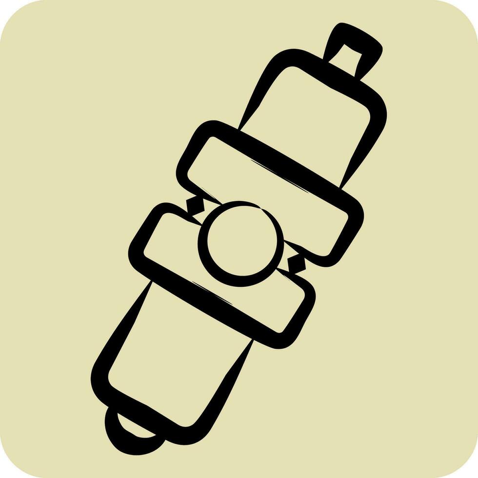 ícone faísca plugue. relacionado para carro partes símbolo. mão desenhado estilo. simples Projeto editável. simples ilustração vetor