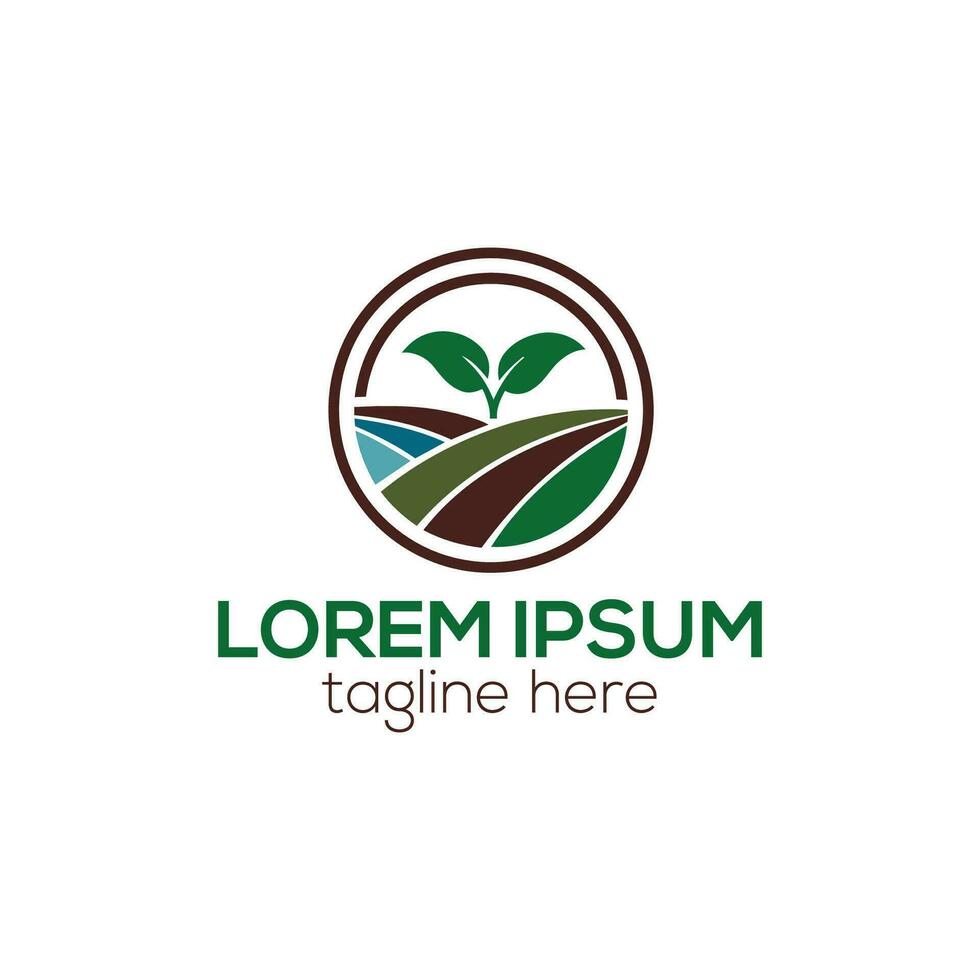 agricultura agricultura logotipo e fazenda ecológica logotipo Projeto isolado vetor modelo