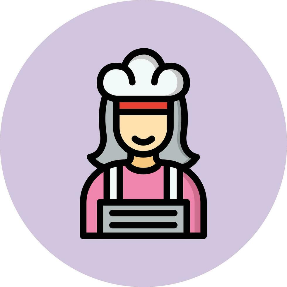 fêmea chefe de cozinha vetor ícone Projeto ilustração