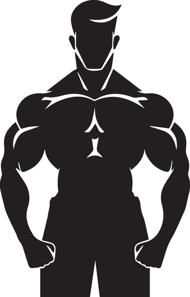 musculação logotipo vetor silhueta ilustração 12