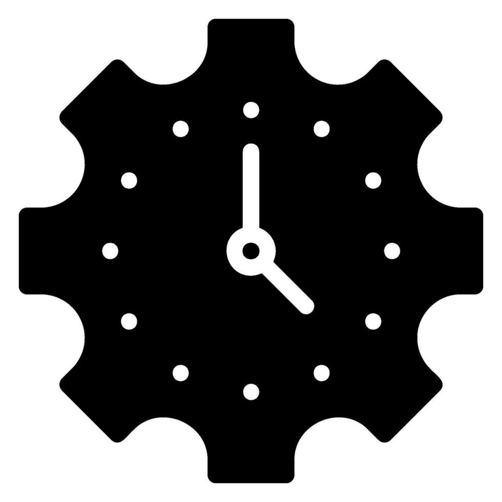 ícone de glifo de gerenciamento de tempo vetor