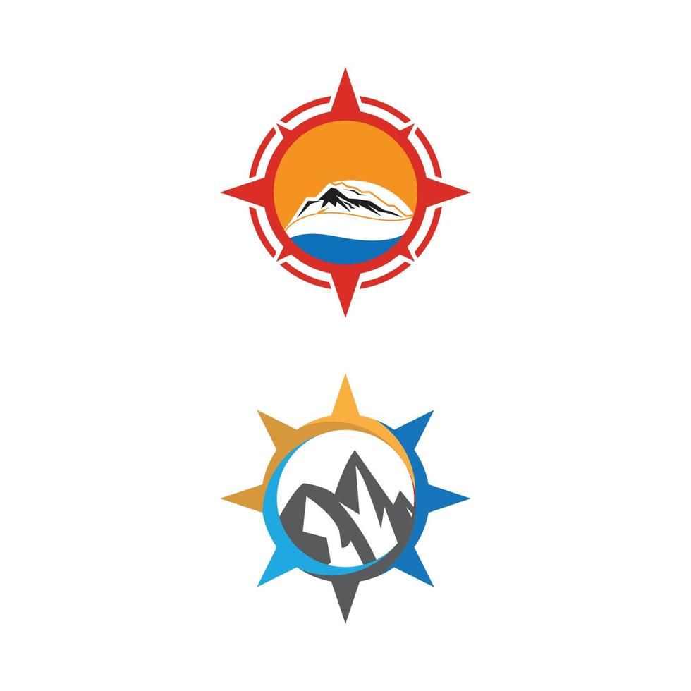 modelo de logotipo do projeto da ilustração do vetor do ícone da bússola