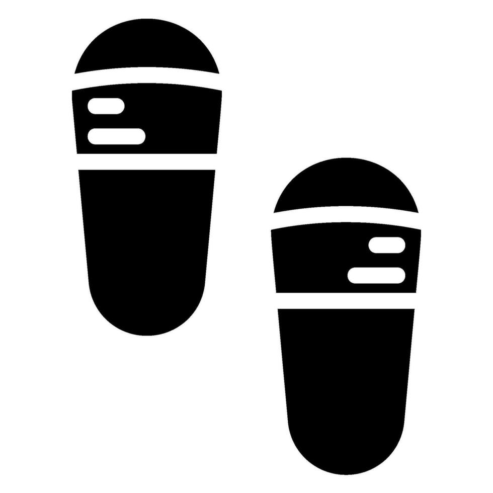 ícone de glifo de chinelos vetor