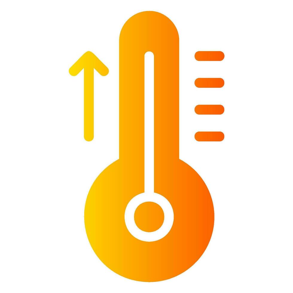 ícone de gradiente de termômetro vetor