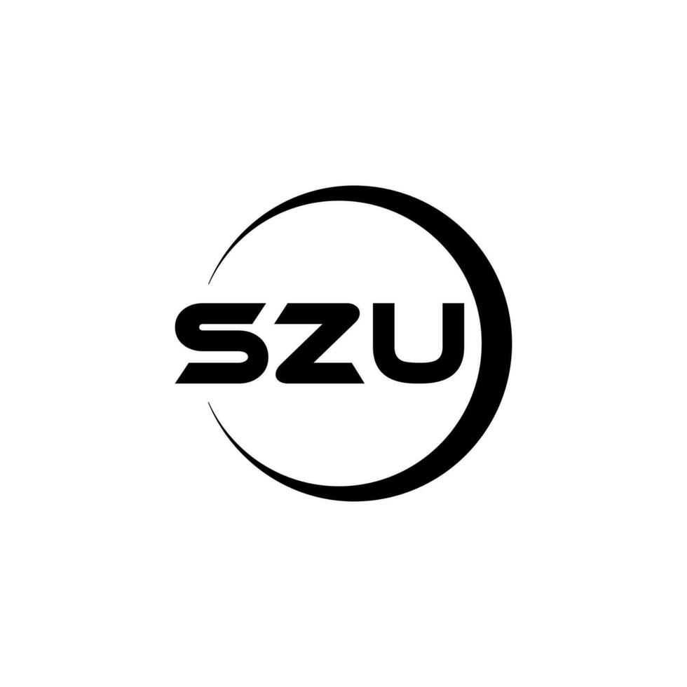szu carta logotipo projeto, inspiração para uma único identidade. moderno elegância e criativo Projeto. marca d'água seu sucesso com a impressionante isto logotipo. vetor