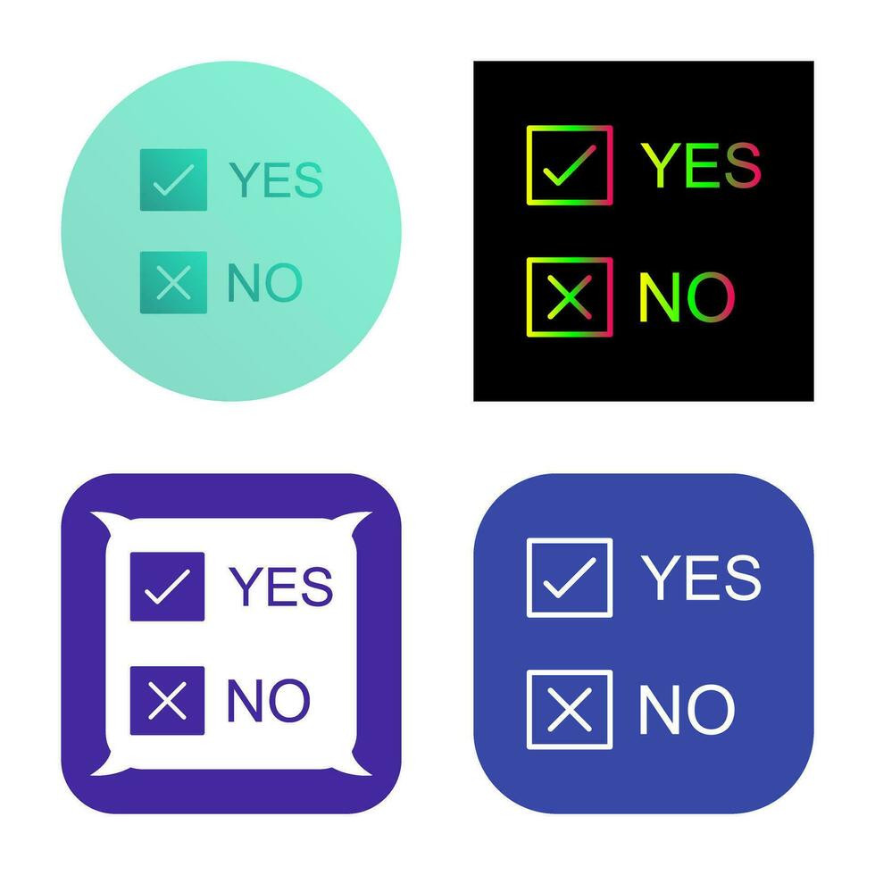 sim, não, ícone de vetor de opção