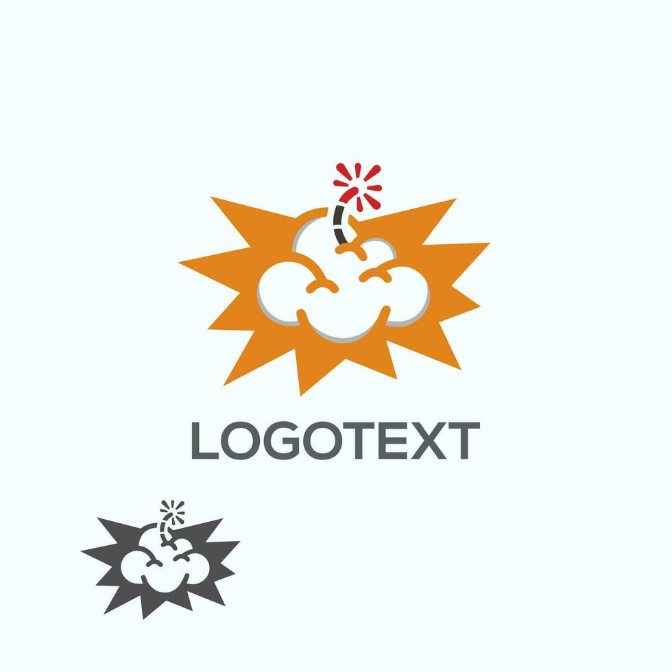 explosão nuvem logotipo vetor Projeto