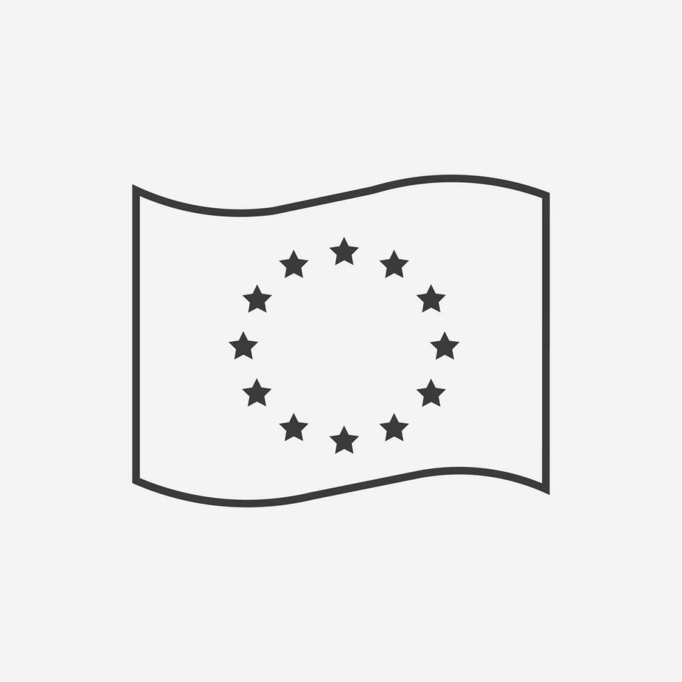 a guirlanda do estrelas do eu ícone vetor. europeu União, eu ícone vetor