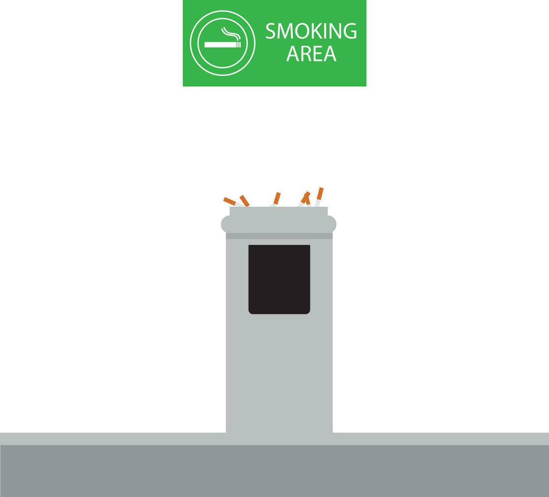 área de fumantes. papel de parede da área de fumar. design de cartaz. espaço livre para texto. copie o espaço. ilustração de área para fumantes. sinal de área para fumantes. vetor