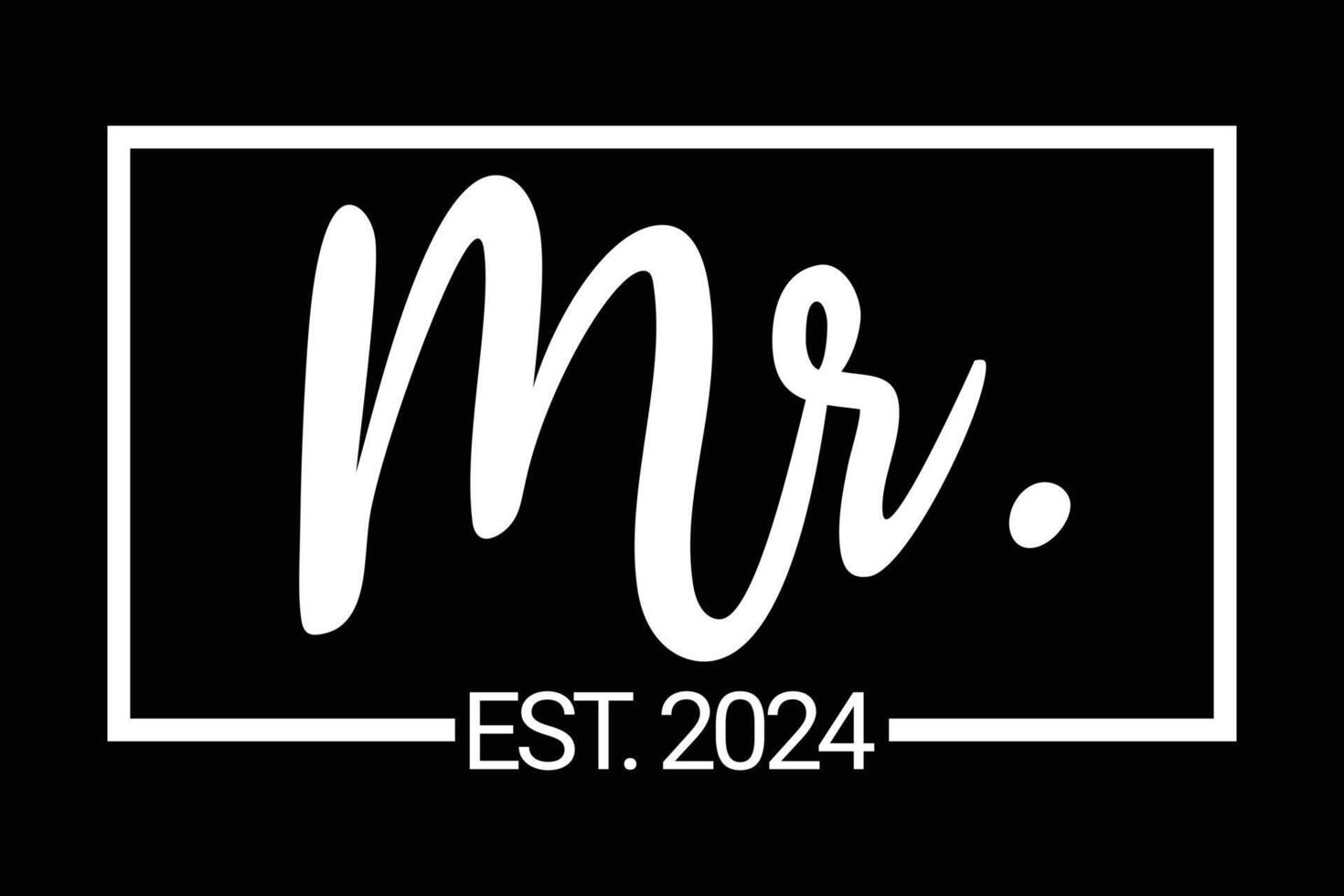 Sr Husa 2024 somente casado Casamento marido Sr e Sra camisa Projeto vetor