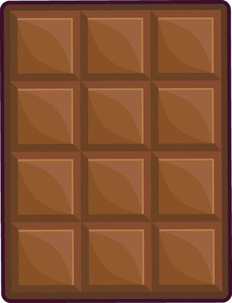 doce chocolate sobremesa Barra plano ilustração vetor