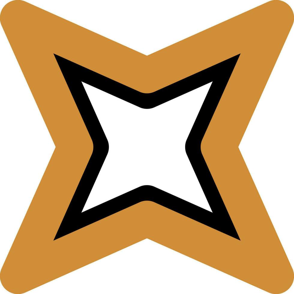 abstrato boho decorado quatro aguçado Estrela símbolo vetor