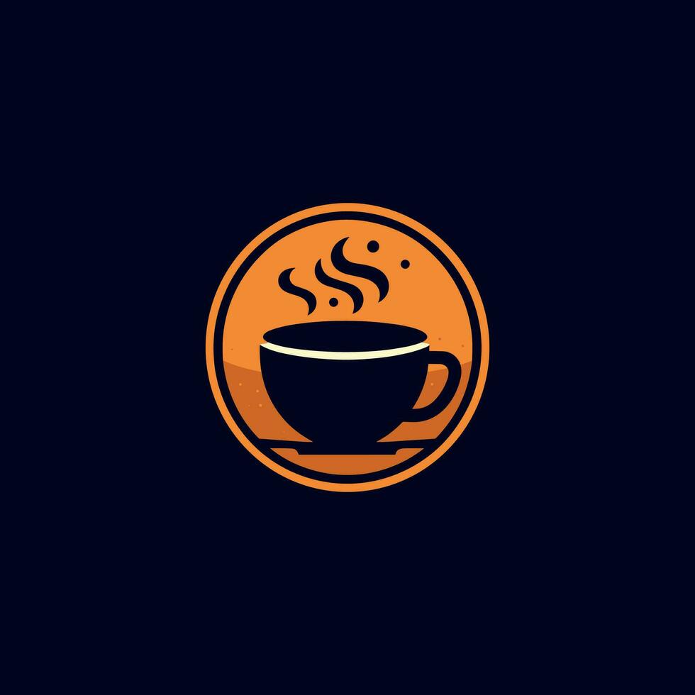 café copo logotipo modelo vetor ícone Projeto livre vetor