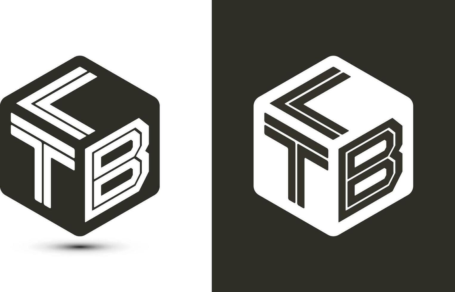 lte carta logotipo Projeto com ilustrador cubo logotipo, vetor logotipo moderno alfabeto Fonte sobreposição estilo.