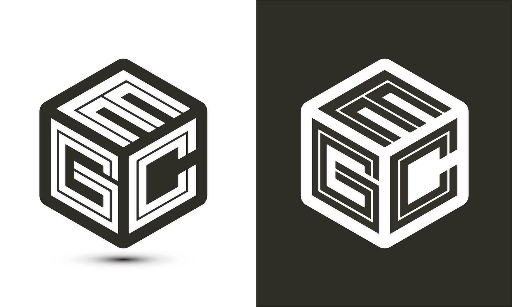 por exemplo carta logotipo Projeto com ilustrador cubo logotipo, vetor logotipo moderno alfabeto Fonte sobreposição estilo.