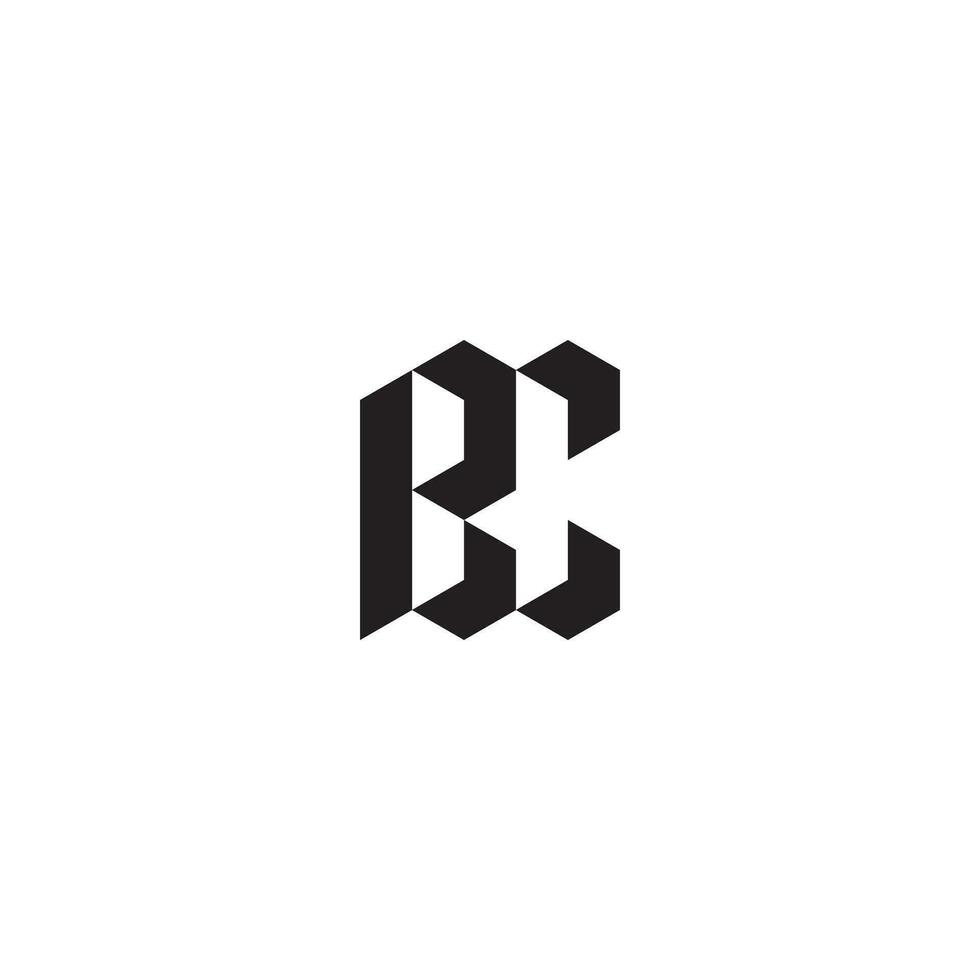 bc geométrico e futurista conceito Alto qualidade logotipo Projeto vetor