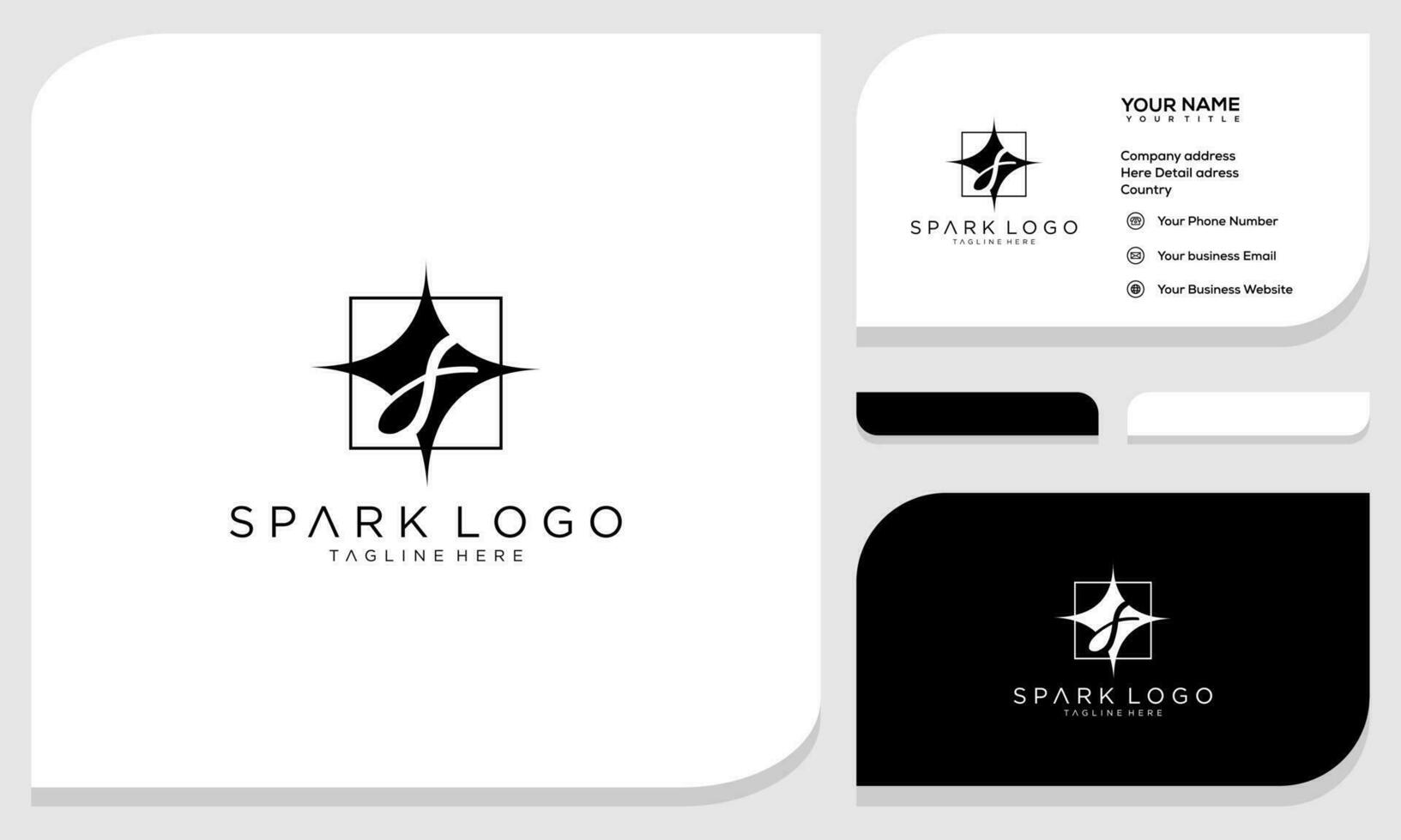faísca logotipo gráfico vetor ícone. logotipo Projeto e o negócio cartão